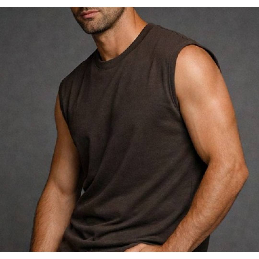 Regular Fit cut sleeves T-shirt