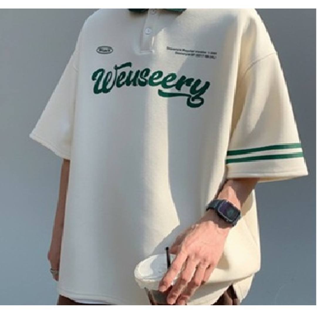 Relaxed Button-Down Polo T- shirt