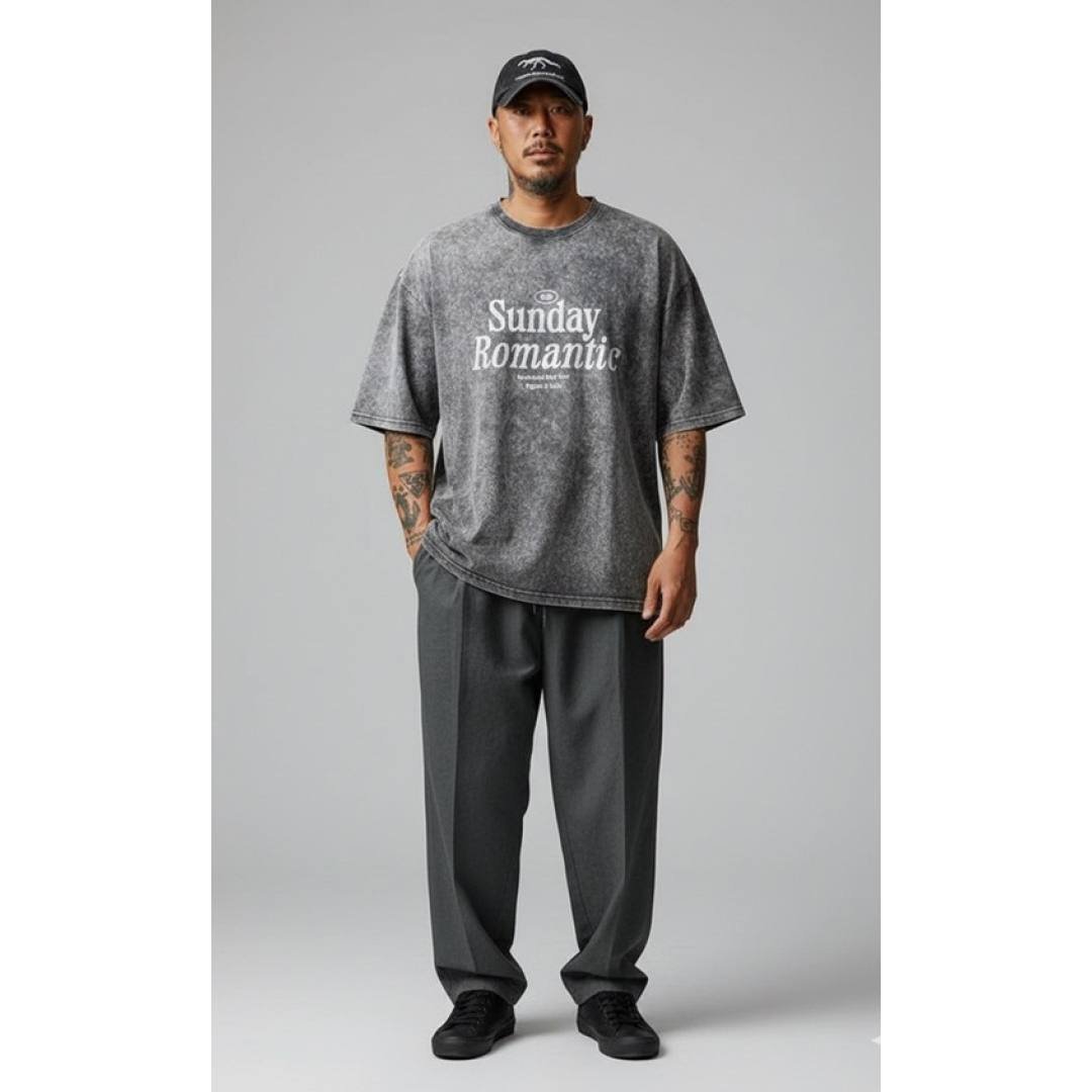 oversized fit stone washed T-shirt