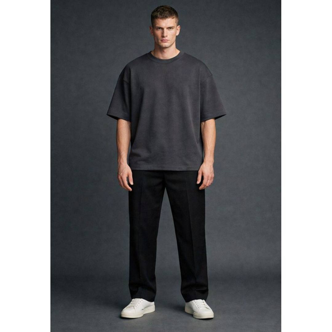 Down Shoulder Boxy Fit T-shirt