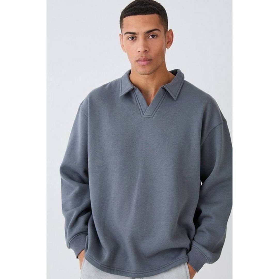 Polo Neck Oversized Fit Sweatshirts