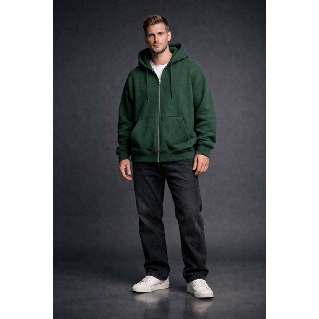 Zipper hoodie oversized fit