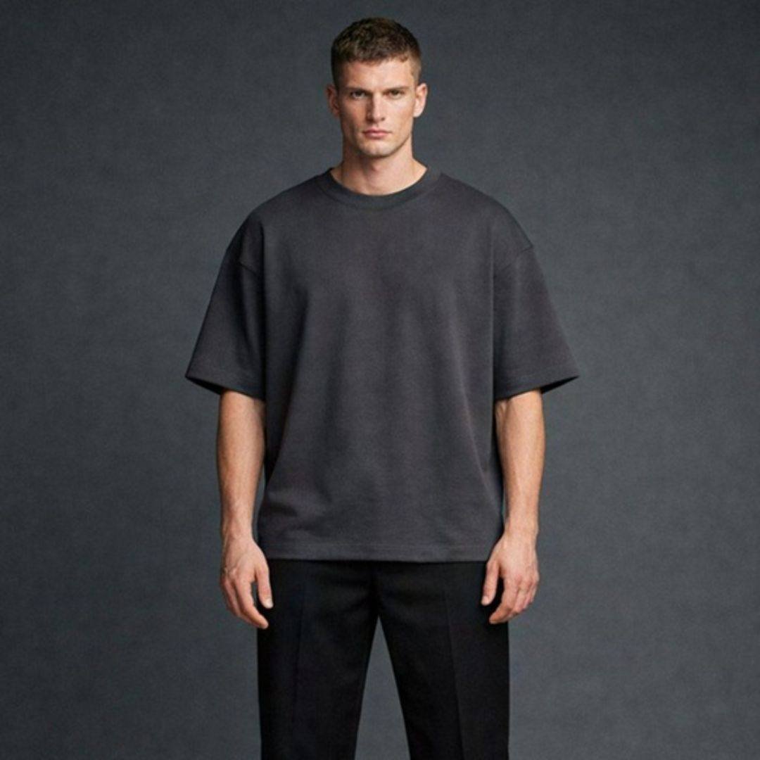 Down Shoulder Boxy Fit T-shirt