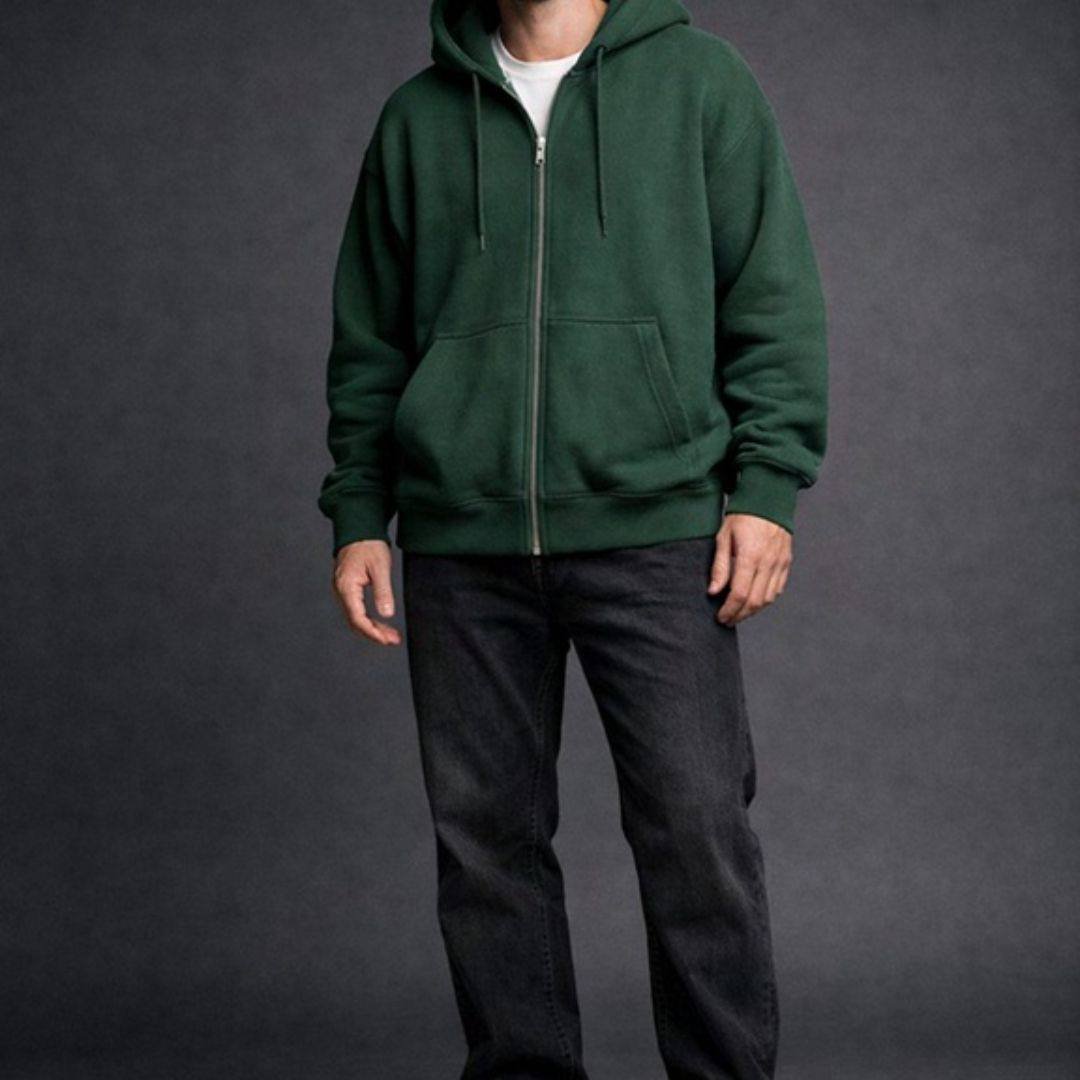 Zipper hoodie oversized fit