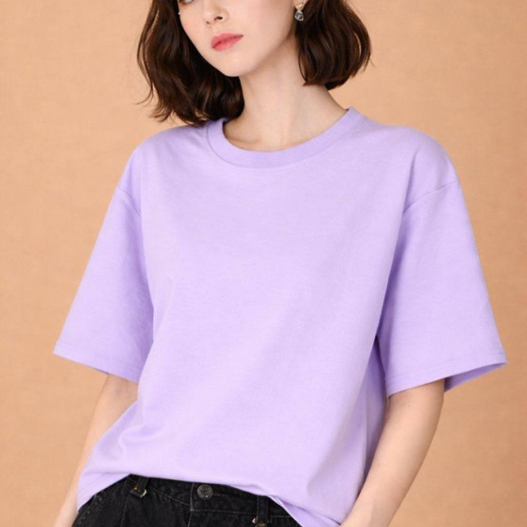 Women Plain Oversized T-Shirt