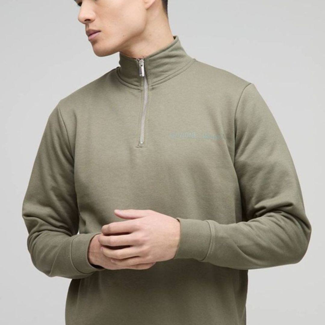 Half zip-up regular fit sweatshirts